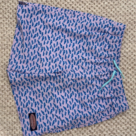 Vineyard Vines Pink and Blue Swim Trunks